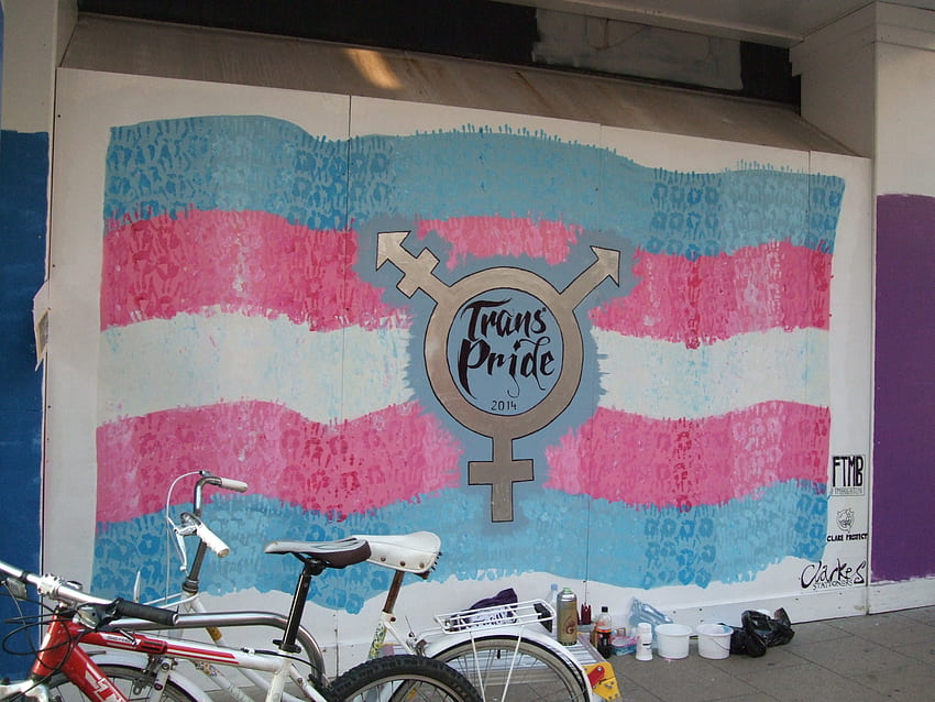 Tagi: brighton, FTM, ftmb, genderqueer, LGBT, mural, malarstwo, st james st, trans, trans duma, transpłciowy, transmęski, widoczność Tapeta HD