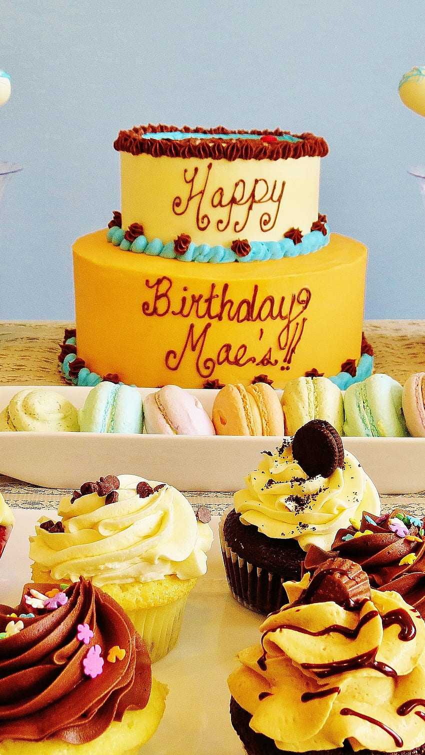 Happy Birtay, Yellow Cake HD phone wallpaper