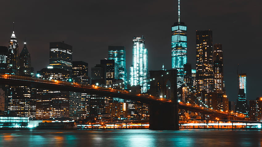 Бруклински мост, сгради, архитектура, Ню Йорк, мостове, Манхатън HD тапет