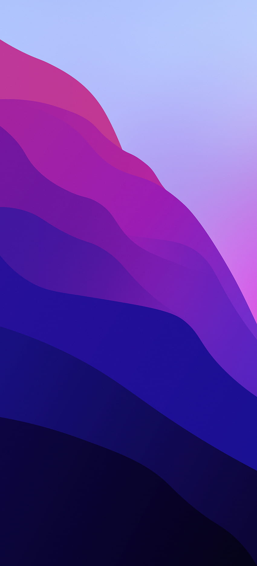 macOS Monterey inspirierte „Waves“ für das iPhone HD-Handy-Hintergrundbild