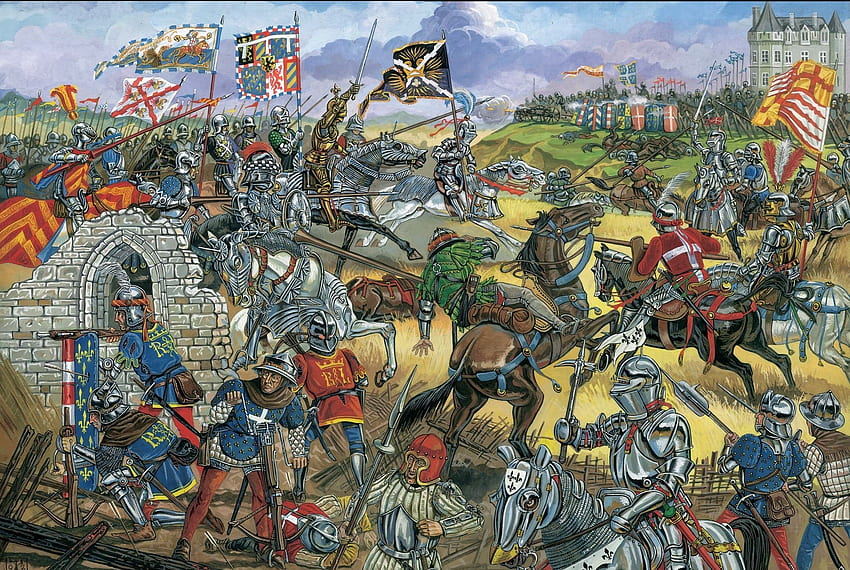 Средновековна битка, Средновековно изкуство HD тапет