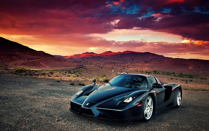 Siyah Ferrari Enzo. Araba Web Sitesi, Mavi Ferrari Enzo HD duvar kağıdı