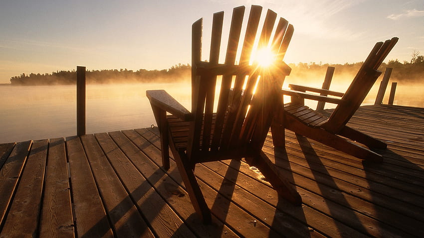 dock, Louis, Minnesota, Chairs / and Mobile Background, Minnesota Lakes HD wallpaper