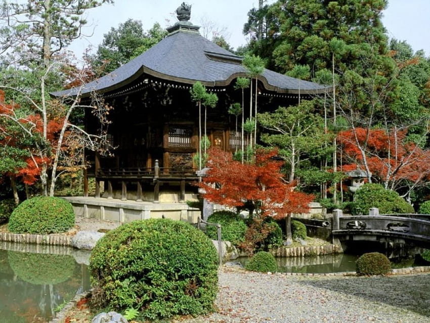 japanese living, beautiful views, nice gardens HD wallpaper