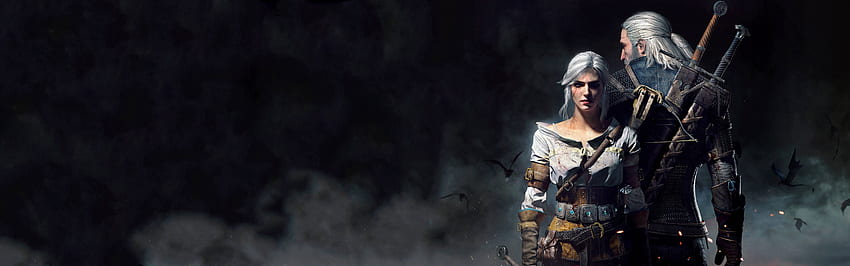 The Witcher 3 Geralt and Ciri : multiwall, Witcher 3 Dual Monitor HD wallpaper
