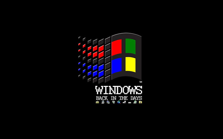Windows Logo, Retro Apple Logo HD wallpaper
