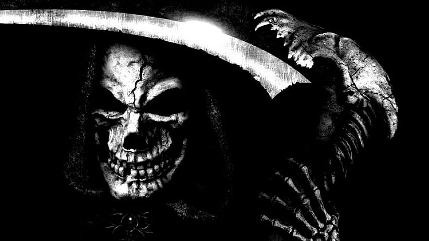 Kerangka horor Dark Grim Reaper tengkorak menyeramkan f . . 55393, Penuai Hitam Wallpaper HD
