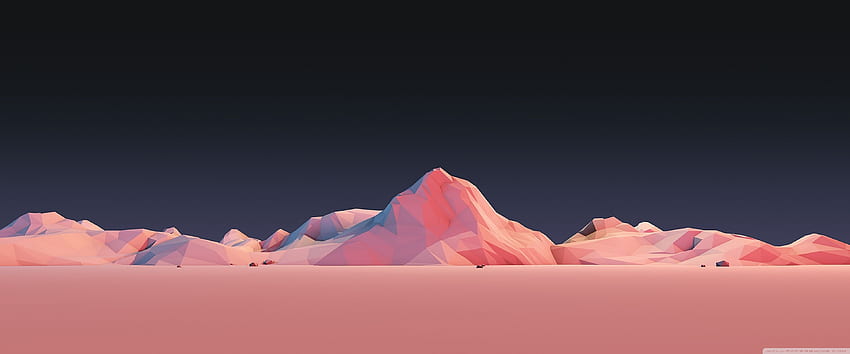 Low Poly Simple Mountain Landscape Ultra Background for : & UltraWide & Laptop : Multi Display, Dual & Triple Monitor : Tablet : Smartphone, Modern Abstract Landscape HD wallpaper