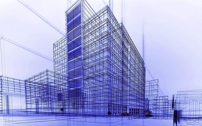 土木工学 - 10 の 08 - 建物のスケッチ - . . 高解像度、建設 高画質の壁紙