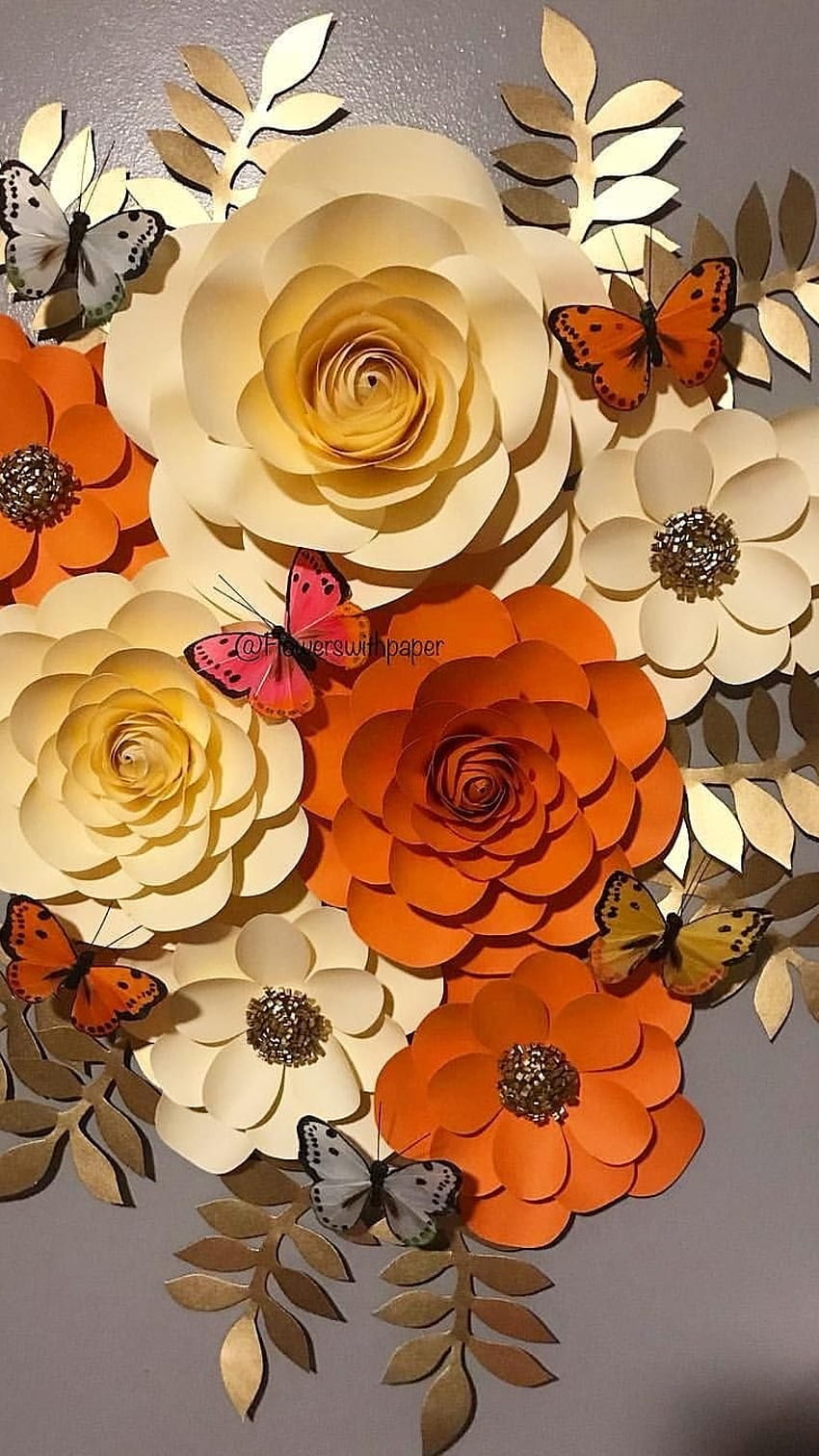 Flores De Papel, Flores Estéticas fondo de pantalla del teléfono