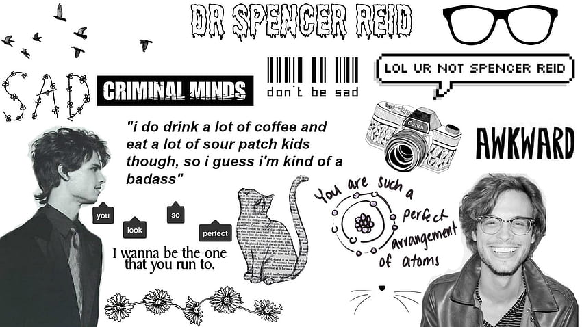 grunge s, Spencer Reid Criminal Minds HD wallpaper