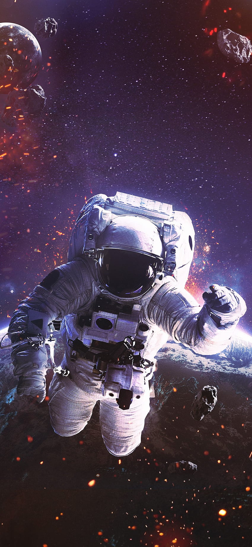 Schweben, Himmel, Astronaut HD-Handy-Hintergrundbild