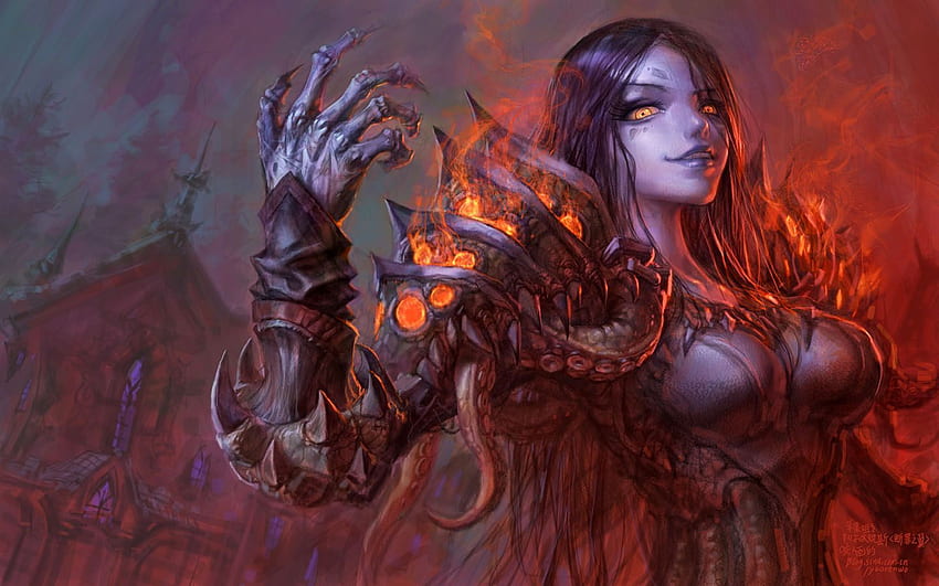 Illustration de Yaoren Wo. World of warcraft, Warcraft art, Affliction warlock, World of Warcraft Warrior HD wallpaper