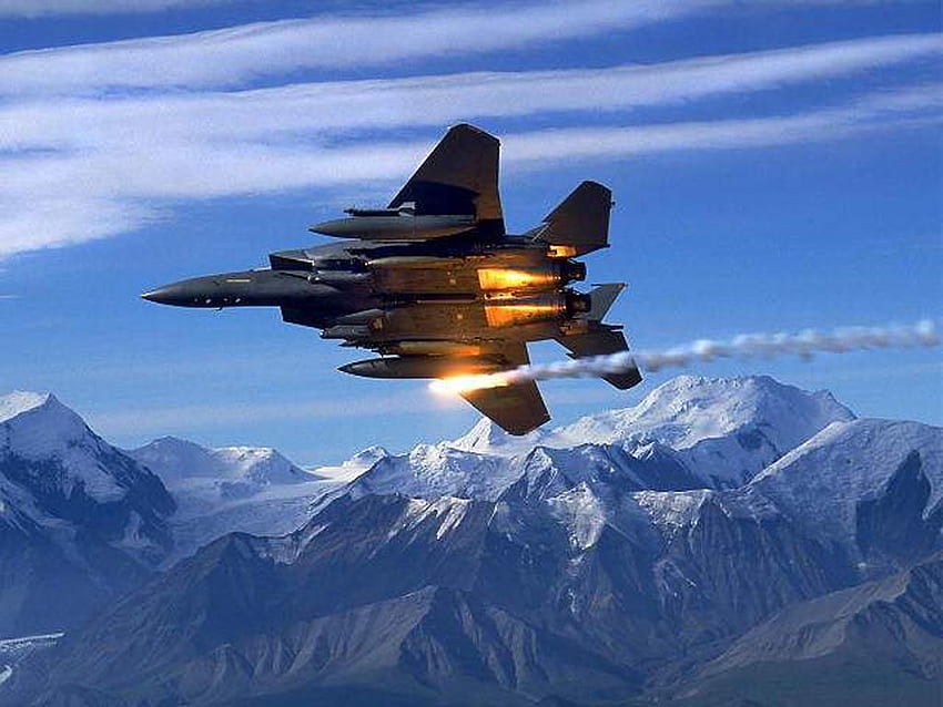 Aereo da caccia F 15. Aerei militari statunitensi, aerei da combattimento, jet da combattimento Sfondo HD