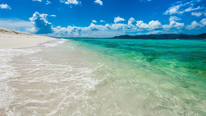 Kepulauan Virgin Inggris, Tropis, Pantai, Pulau Sandy Cay, Pemandangan / dan Latar Belakang Seluler Wallpaper HD