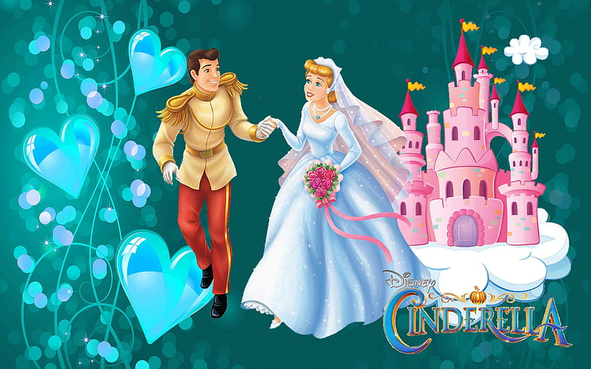 Cartoon Disney Princess Cinderella And Prince Charming Wedding Love Couple HD wallpaper