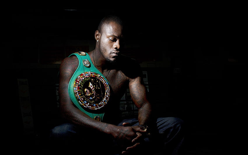 Deontay Wilder, boxeador estadounidense, campeón mundial WBC, retrato, boxeo, cinturón de boxeo WBC con resolución . Campeones de boxeo de alta calidad fondo de pantalla