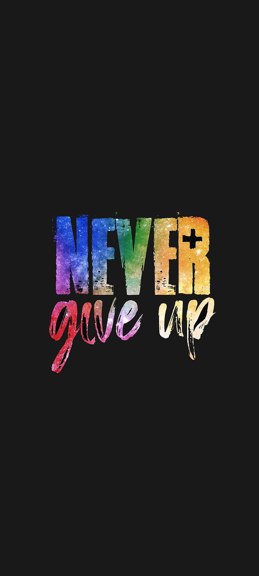 Never Give Up, 무지개, 예술, 어둠, , 영적, 말하기, 다채로운 HD 전화 배경 화면