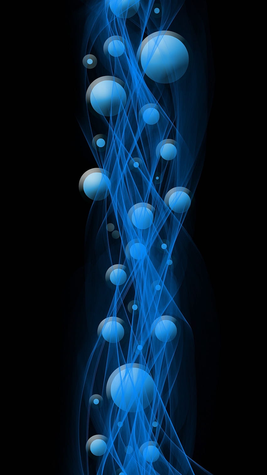 circles, molecules, particles, Quantum Physics HD phone wallpaper