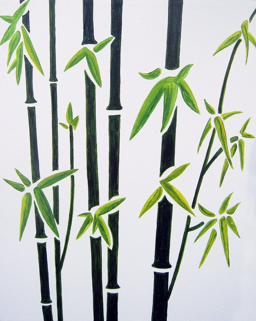 Стенно изкуство: Най-добрата колекция Обикновено бамбуково стенно изкуство Бамбуково стенно изкуство, китайско бамбуково изкуство HD тапет за телефон