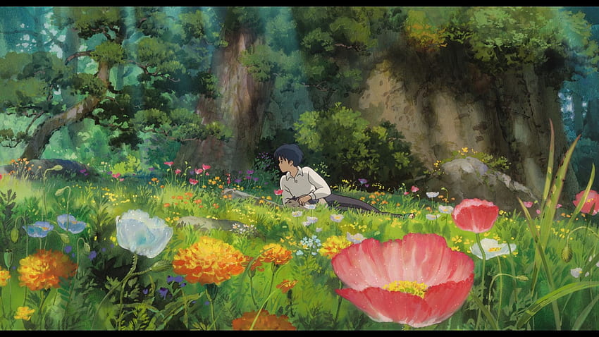 O mundo secreto de Arrietty Arrietty, Studio Ghibli Garden Cenário papel de parede HD