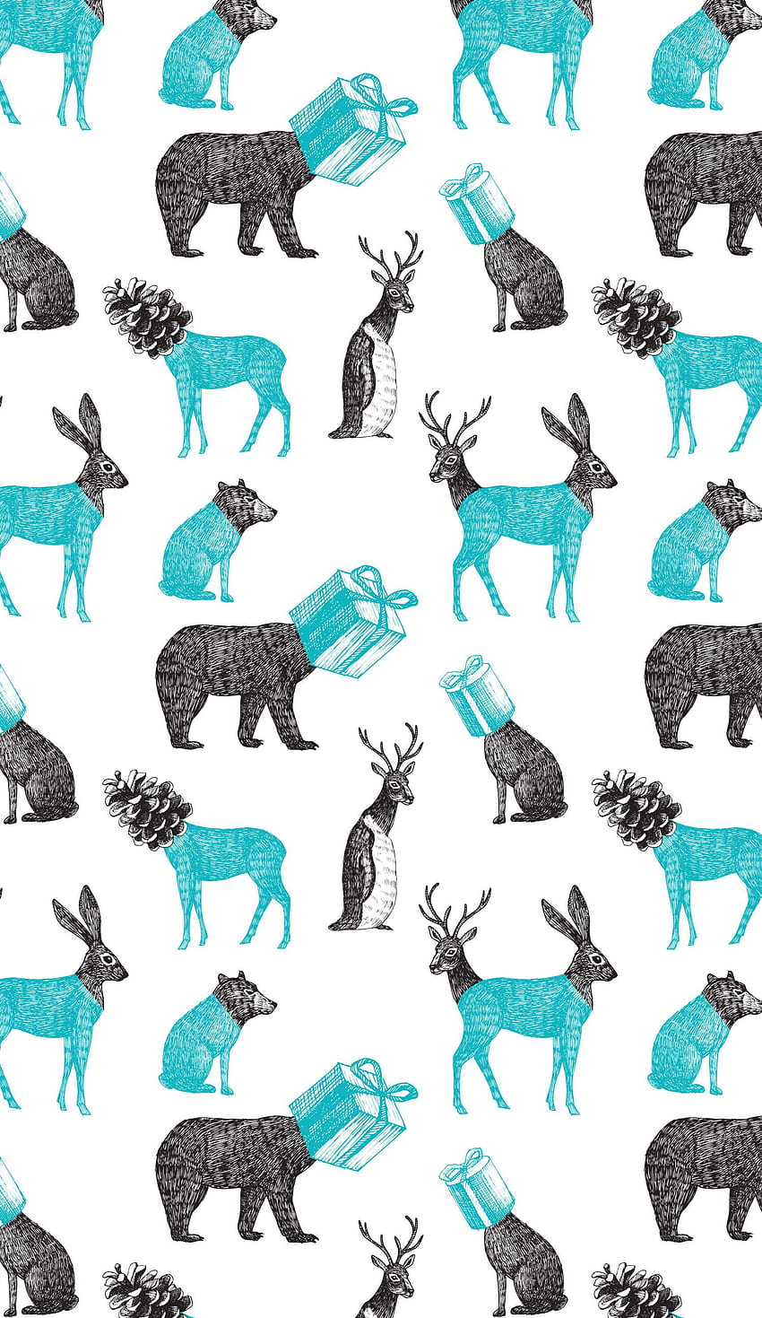 Woodland Animals, Animal Pattern HD phone wallpaper