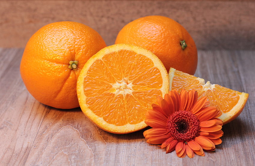 Oranges, Fruits, Food, Flower, Citrus HD wallpaper