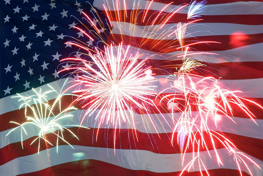 03 25 4th Of July Background, Flag Fireworks HD wallpaper