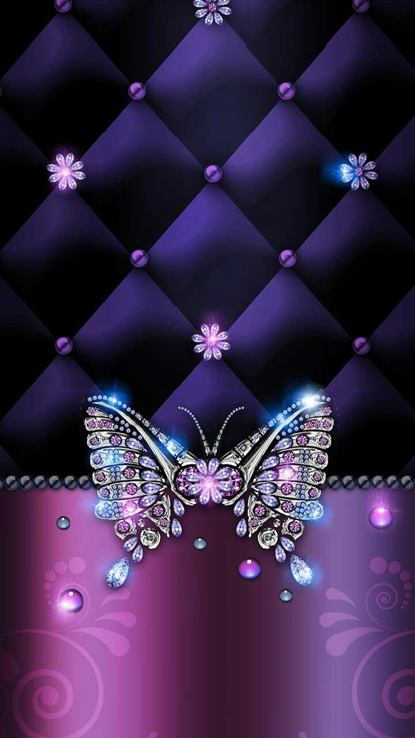 Jeweled butterfly. Bling , Butterfly , Cellphone HD phone wallpaper