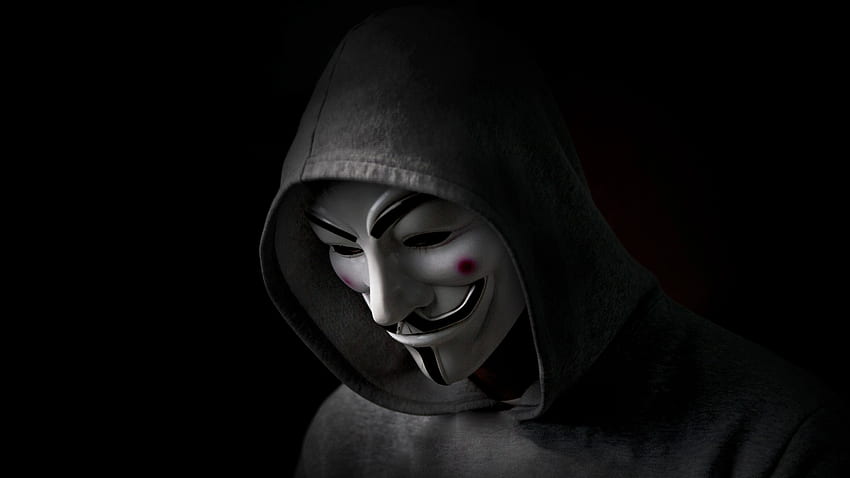 Anonym vermummt in einer Guy Fawkes Maske Ultra. Hintergrund, Guy Fawkes HD-Hintergrundbild