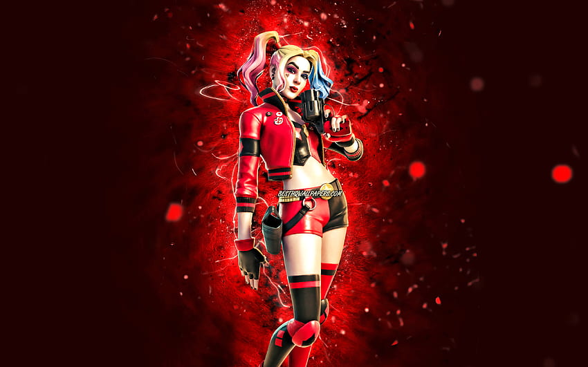 Rebirth Harley Quinn, , red neon lights, Fortnite Battle Royale ...