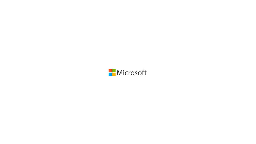 Logo Microsoft avec fond blanc uni Fond d'écran HD
