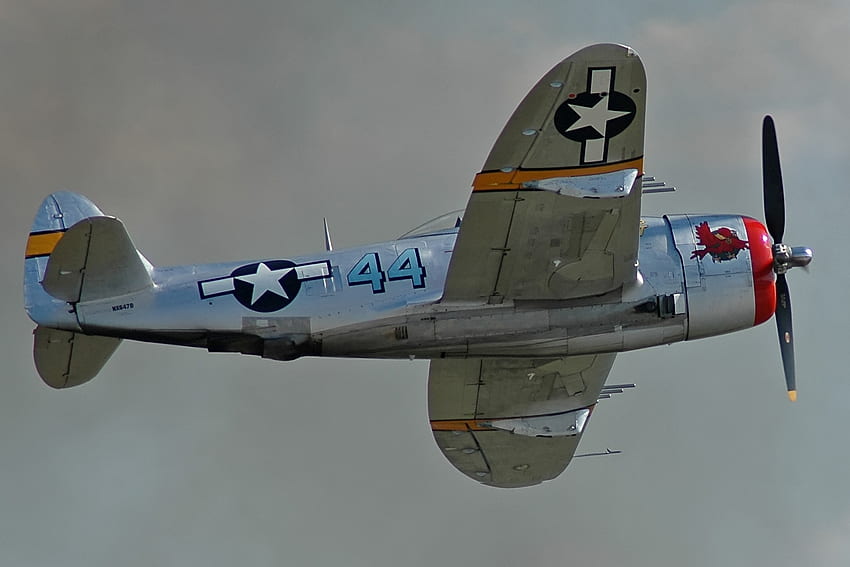 P-47 Thunderbolt, thunderbolt, p47, ww2, p-47, republika, samolot, samolot, ii wojna światowa, samolot Tapeta HD