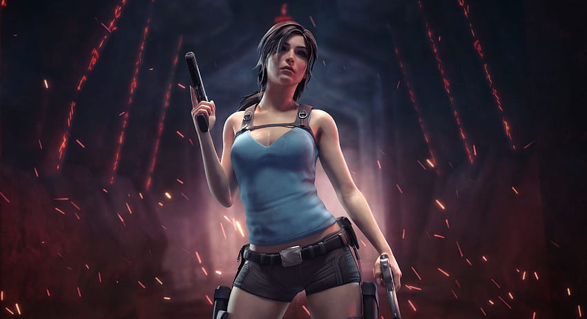 Lara Croft, Tomb Raider-Porträt, 2020, Spielaufnahme HD-Hintergrundbild
