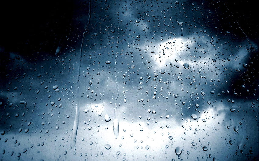 Rain On Glass, Rainy Sky HD wallpaper