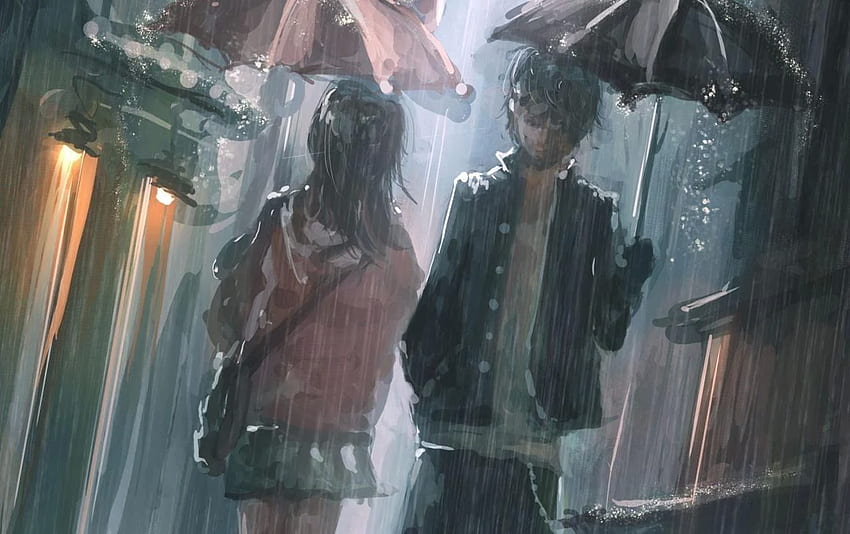 Boys Girls Rain Anime, Aesthetic Rain Anime HD wallpaper | Pxfuel