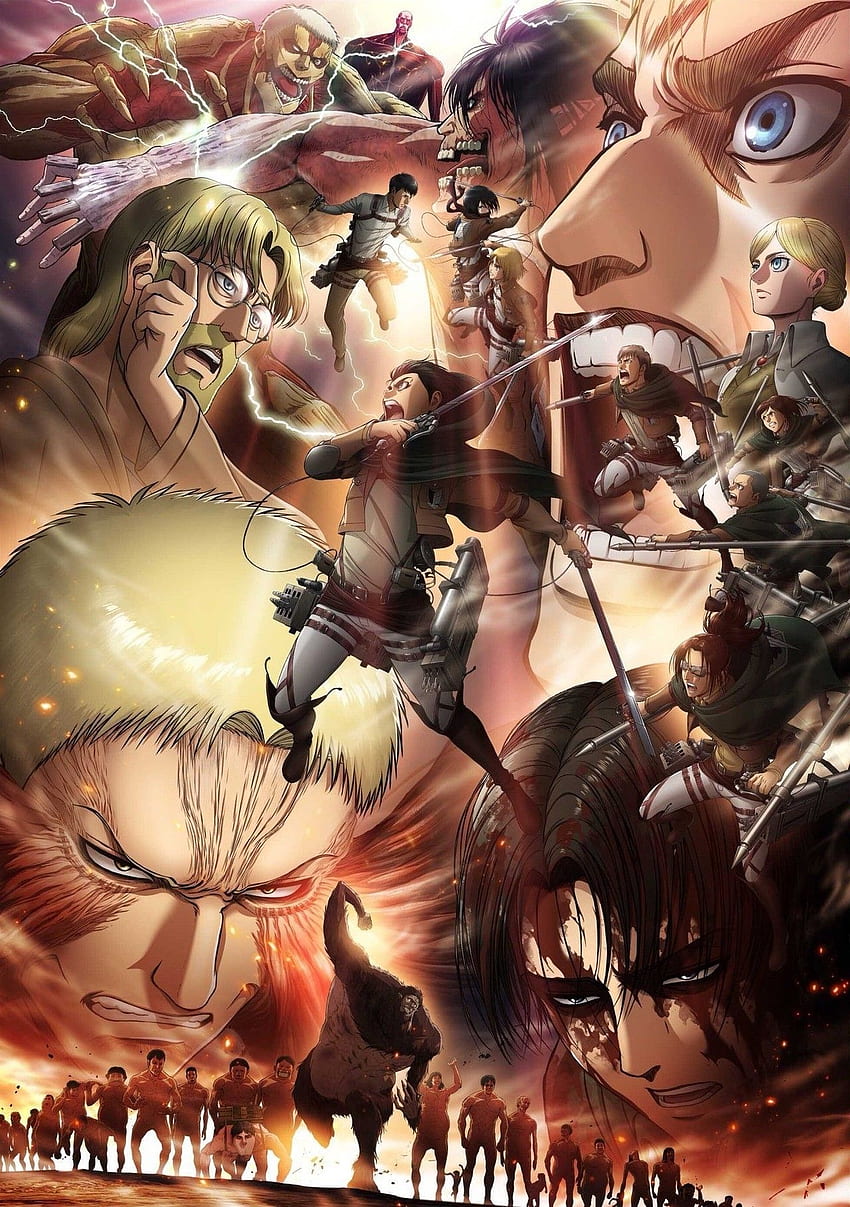 Attack On Titan Musim 3, Poster Attack On Titan wallpaper ponsel HD