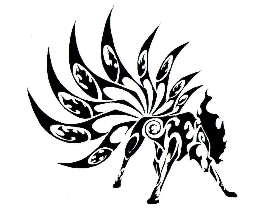 Winged Tribal Animal Tattoo Stencil HD wallpaper