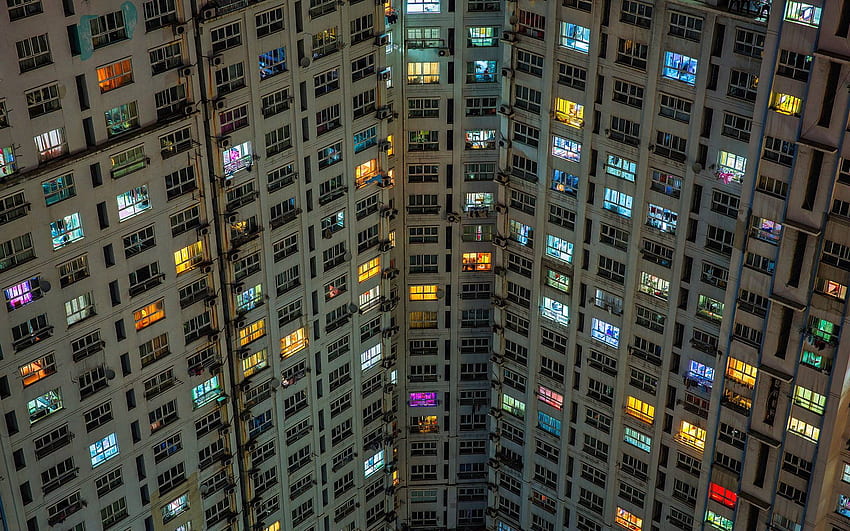 Man Made Skyscraper Building Apartment Windows Colors Colorful - Resolution:, Tall Building HD wallpaper