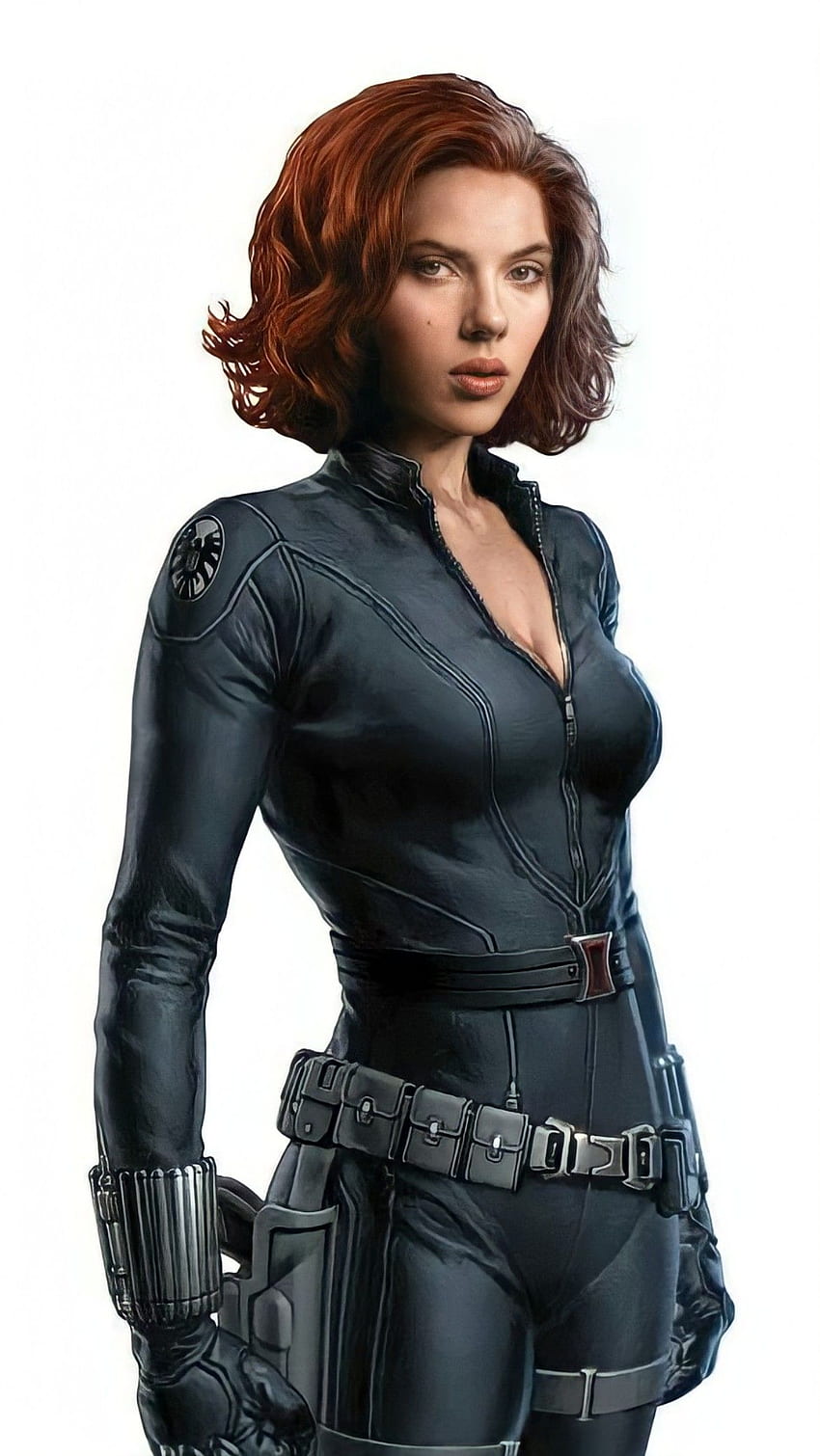 Scarlett Johansson, janda hitam wallpaper ponsel HD