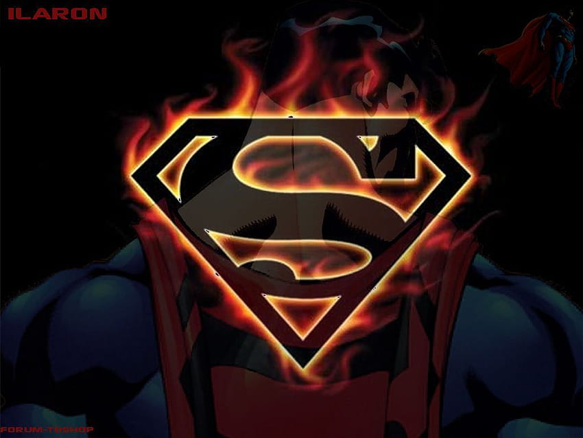 Feu de Superman et fond de feu de Superman. Superman, symbole de Superman, art de Superman, nouveau Superman Fond d'écran HD