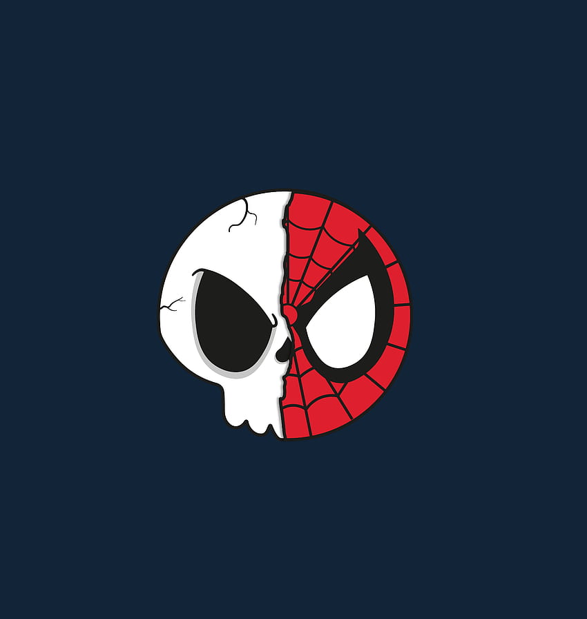 Spinnenschädel, Spiderman, Kopfschuss, minimal HD-Handy-Hintergrundbild