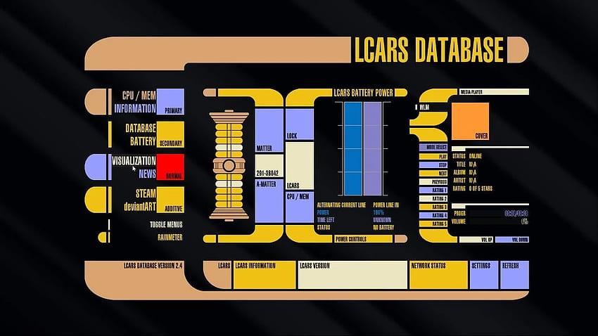 LCARS คอนโซล Star Trek วอลล์เปเปอร์ HD