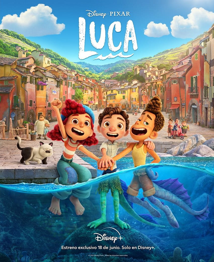Disney und Pixars Luca. Offizielles Poster: Filme HD-Handy-Hintergrundbild