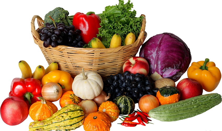 Vegetables, Fruit, Basket, Much, Diversity . Cool HD wallpaper