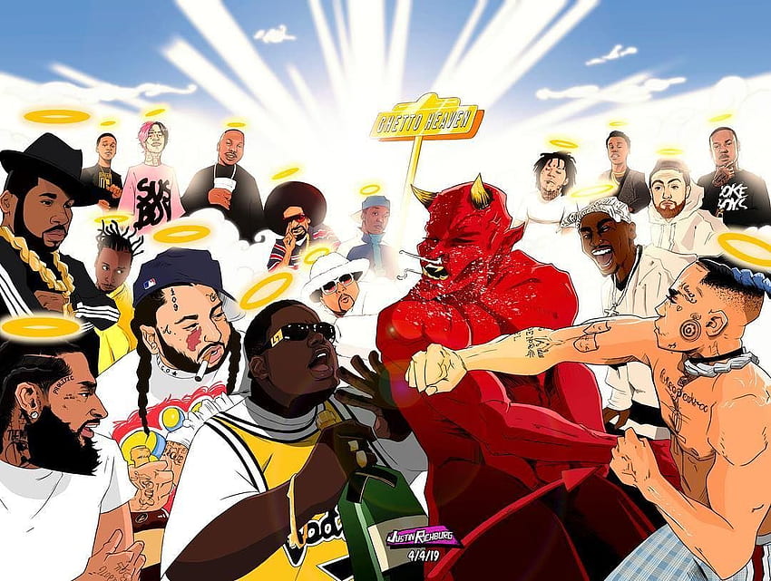 Ghetto Heaven. Tupac and biggie, Mac dre, Cartoon art, Lil Snupe HD wallpaper