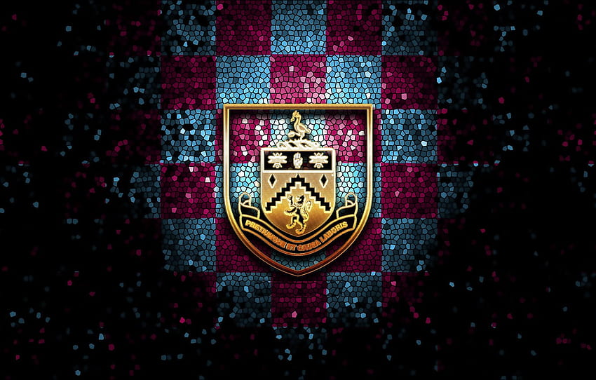 olahraga, logo, sepak bola, kilau, berpetak-petak, Burnley untuk , seksi спорт, Burnley FC Wallpaper HD