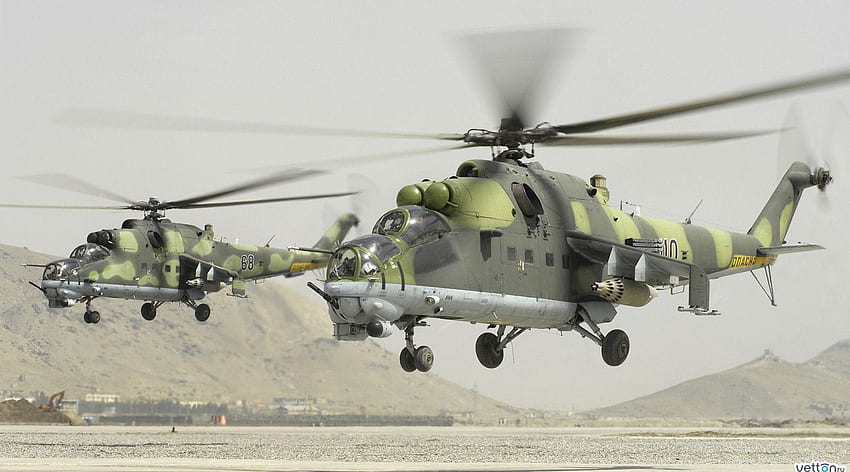 2 つの戦闘ヘリコプター、2、軍用、ヘリコプター、戦闘 高画質の壁紙