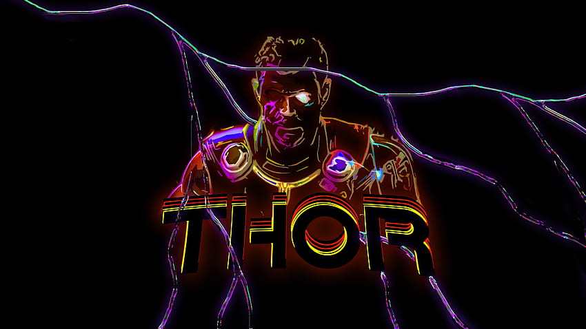 Project : Thor Ragnarok Neon Art – Citizen Sociopath, Loki Neon HD wallpaper