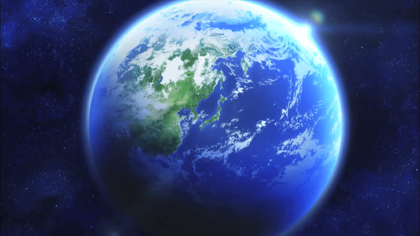 Земна рисунка - Novocom.top, Аниме планета HD тапет